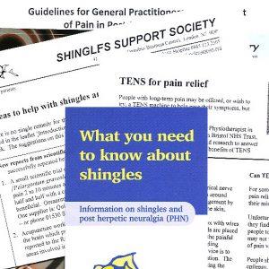 A stack of shingles leaflets.